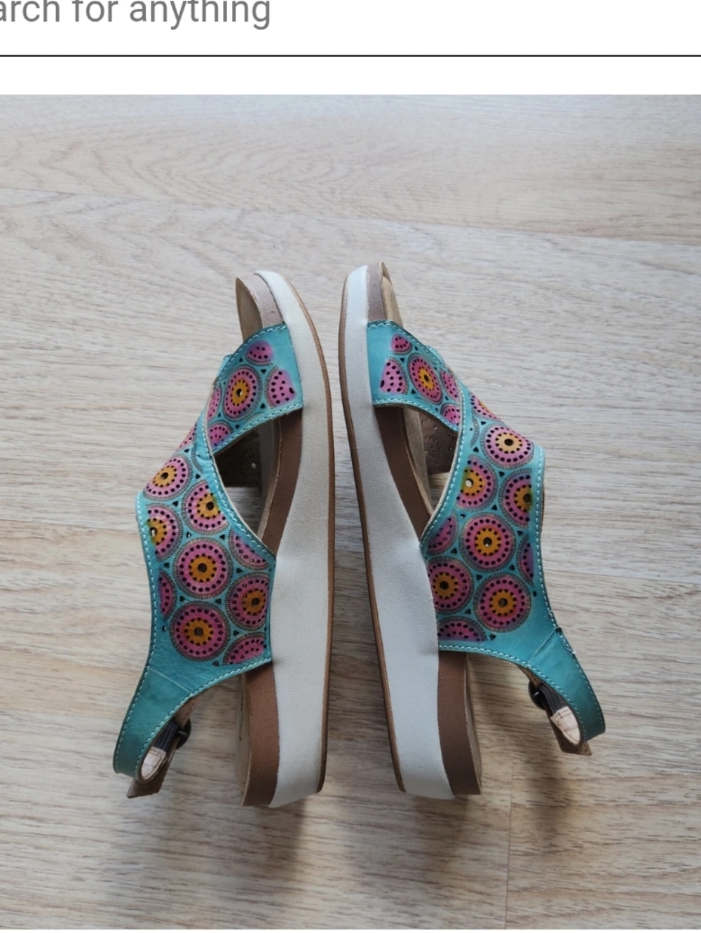 L'Artiste Spring Step Erice Sandal Slingback Buckle Leather Blue Pink Women EU41